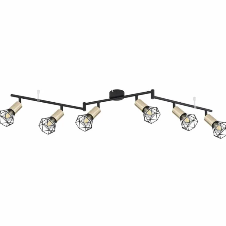 Luminaires Globo Lighting Plafonniers|Plafonnier Globo XARA Vieux laiton, Noir, 6 lumières