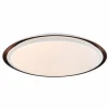 Plafonnier Globo XAVER LED Noir, Blanc, 2 lumières, Télécommandes, Changeur de couleurs