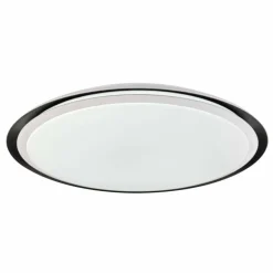Plafonnier Globo XAVER LED Noir, Blanc, 2 lumières, Télécommandes, Changeur de couleurs