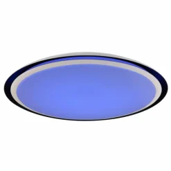 Plafonnier Globo XAVER LED Noir, Blanc, 2 lumières, Télécommandes, Changeur de couleurs