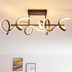 hofstein Éclairage Led|Plafonnier Gora LED Noir, 3 lumières