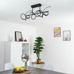 hofstein Éclairage Led|Plafonnier Gora LED Noir, 3 lumières