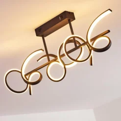hofstein Éclairage Led|Plafonnier Gora LED Noir, 3 lumières