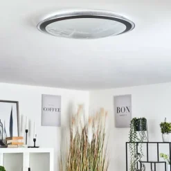 Plafonnier Gorgonta LED Blanc, 2 lumières, Télécommandes, Changeur de couleurs
