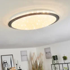 Plafonnier Gorgonta LED Blanc, 2 lumières, Télécommandes, Changeur de couleurs