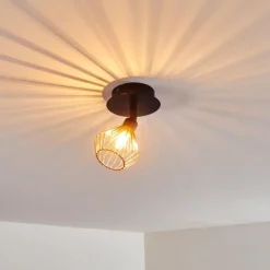 hofstein Spots Et Projecteurs|Plafonnier Grönhöj Noir, 1 lumière