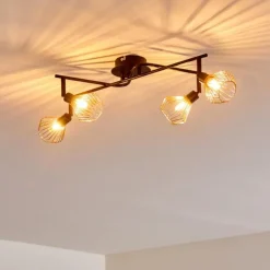 Lampe Spots Et Projecteurs|Plafonnier Grönhöj Noir, 4 lumières