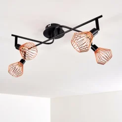 Lampe Spots Et Projecteurs|Plafonnier Grönhöj Noir, 4 lumières