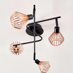 Lampe Spots Et Projecteurs|Plafonnier Grönhöj Noir, 4 lumières