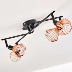 Lampe Spots Et Projecteurs|Plafonnier Grönhöj Noir, 4 lumières