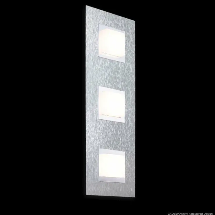 Luminaires Grossmann Éclairage Led|Plafonnier Grossmann BASIC LED Aluminium, 3 lumières