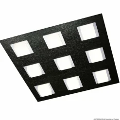 Luminaires Grossmann Éclairage Led|Plafonnier Grossmann BASIC LED Noir, 9 lumières