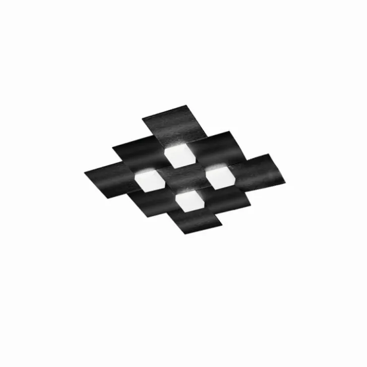 Luminaires Grossmann Éclairage Led|Plafonnier Grossmann CREO LED Noir, 4 lumières