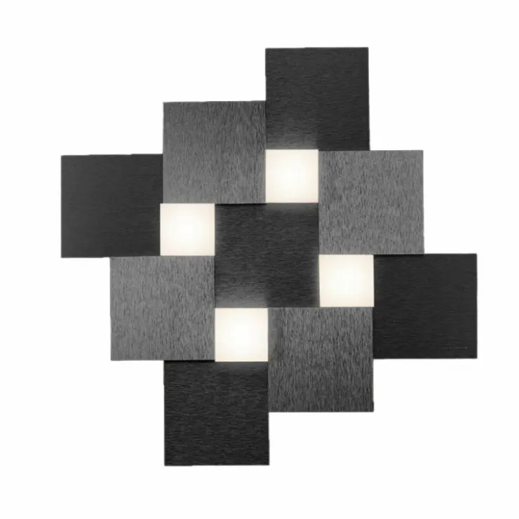 Luminaires Grossmann Éclairage Led|Plafonnier Grossmann CREO LED Noir, 4 lumières