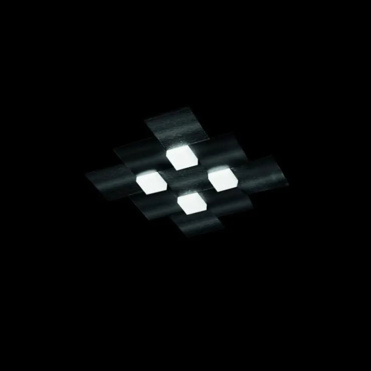 Luminaires Grossmann Éclairage Led|Plafonnier Grossmann CREO LED Noir, 4 lumières