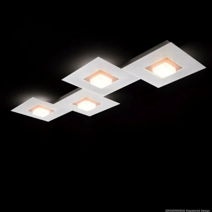 Luminaires Grossmann Éclairage Led|Plafonnier Grossmann KARREE LED Aluminium, Cuivre, 4 lumières
