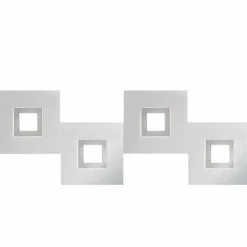 Luminaires Grossmann Éclairage Led|Plafonnier Grossmann KARREE LED Aluminium, Titane, 4 lumières