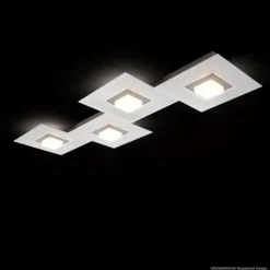 Luminaires Grossmann Éclairage Led|Plafonnier Grossmann KARREE LED Aluminium, Titane, 4 lumières