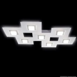 Luminaires Grossmann Éclairage Led|Plafonnier Grossmann KARREE LED Aluminium, Titane, 7 lumières