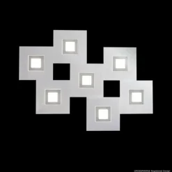 Luminaires Grossmann Éclairage Led|Plafonnier Grossmann KARREE LED Aluminium, Titane, 7 lumières