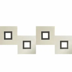 Luminaires Grossmann Éclairage Led|Plafonnier Grossmann KARREE LED Noir, 4 lumières