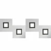 Luminaires Grossmann Éclairage Led|Plafonnier Grossmann KARREE LED Aluminium, Noir, 4 lumières