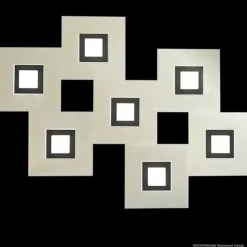 Luminaires Grossmann Éclairage Led|Plafonnier Grossmann KARREE LED Noir, 7 lumières