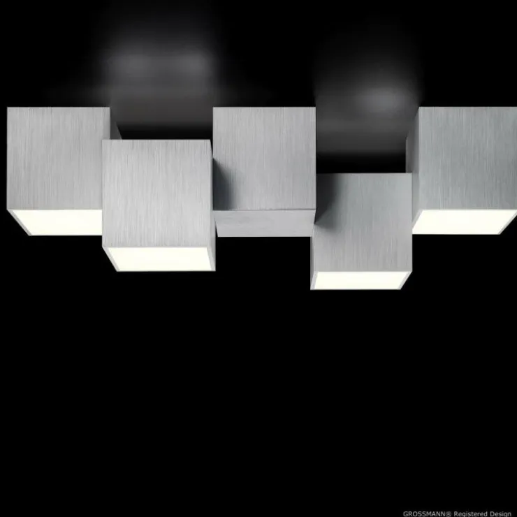 Luminaires Grossmann Éclairage Led|Plafonnier Grossmann ROCKS LED Aluminium, 4 lumières
