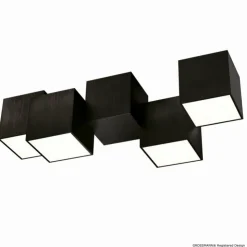 Luminaires Grossmann Éclairage Led|Plafonnier Grossmann ROCKS LED Noir, 4 lumières