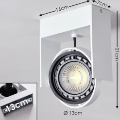 hofstein Spots Et Projecteurs|Plafonnier Grytgol Blanc, 1 lumière