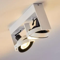 hofstein Spots Et Projecteurs|Plafonnier Grytgol Blanc, 2 lumières