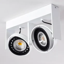 hofstein Spots Et Projecteurs|Plafonnier Grytgol Blanc, 2 lumières