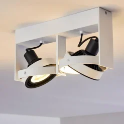 hofstein Spots Et Projecteurs|Plafonnier Grytgol Blanc, 2 lumières