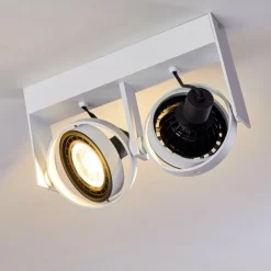 hofstein Spots Et Projecteurs|Plafonnier Grytgol Blanc, 2 lumières