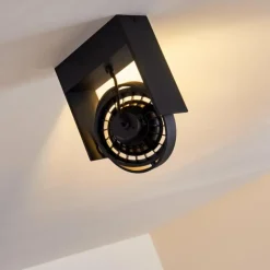 hofstein Spots Et Projecteurs|Plafonnier Grytgol Noir, 1 lumière