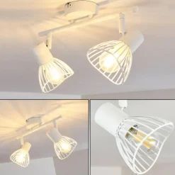 hofstein Spots Et Projecteurs|Plafonnier Holbol Blanc, 2 lumières