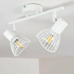 hofstein Spots Et Projecteurs|Plafonnier Holbol Blanc, 2 lumières