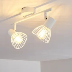 hofstein Spots Et Projecteurs|Plafonnier Holbol Blanc, 2 lumières