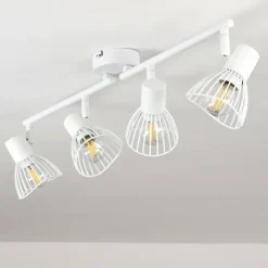 hofstein Spots Et Projecteurs|Plafonnier Holbol Blanc, 4 lumières