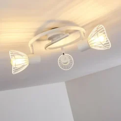 hofstein Spots Et Projecteurs|Plafonnier Holbol Blanc, 3 lumières