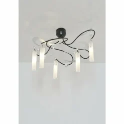 Luminaires Holländer Plafonniers|Plafonnier Holländer CASINO Noir, Argenté, 5 lumières