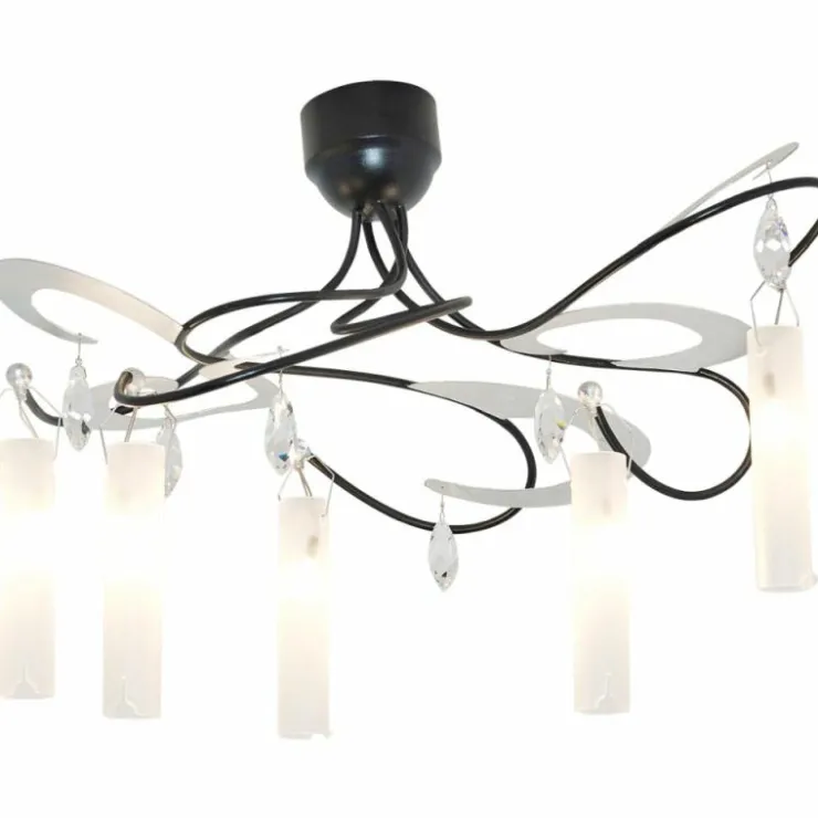 Luminaires Holländer Plafonniers|Plafonnier Holländer CASINO Noir, Argenté, 5 lumières