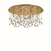 Luminaires Ideallux Plafonniers|Plafonnier Ideal Lux MOONLIGHT Champagne, Aspect cristal, 15 lumières