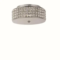 Luminaires Ideallux Plafonniers|Plafonnier Ideal Lux ROMA Chrome, Aspect cristal, 4 lumières