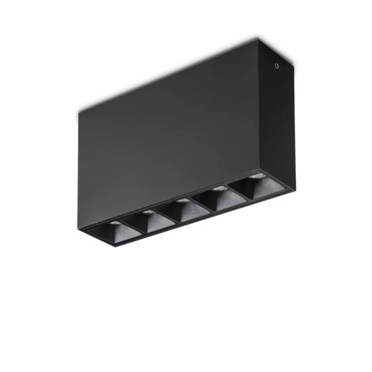 Luminaires Ideallux Éclairage Led|Plafonnier Ideallux LIKA LED Noir, 1 lumière