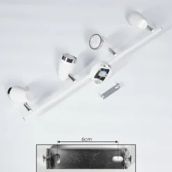 hofstein Spots Et Projecteurs|Plafonnier Idlewild LED Chrome, Blanc, 4 lumières