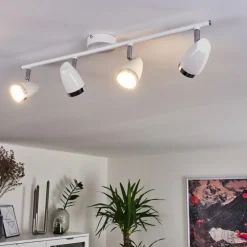 hofstein Spots Et Projecteurs|Plafonnier Idlewild LED Chrome, Blanc, 4 lumières