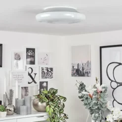 Plafonnier iDual Chloe LED Argenté, Blanc, 1 lumière, Télécommandes, Changeur de couleurs