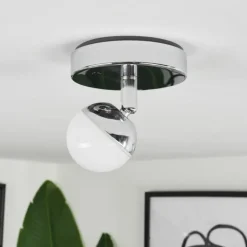 Plafonnier iDual Olivine LED Chrome, 1 lumière, Télécommandes, Changeur de couleurs