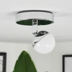 Plafonnier iDual Olivine LED Chrome, 1 lumière, Télécommandes, Changeur de couleurs